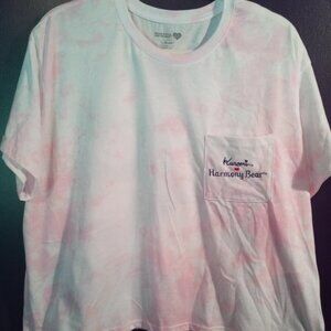 BioWorld Hello Kitty Kuromi and Harmony Bear Tie Die Pink T-Shirt